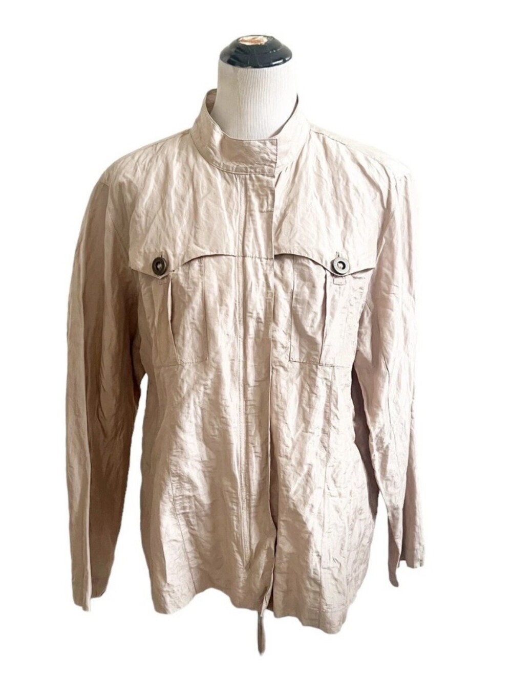 Chico's Lightweight Beige Utility Jacket